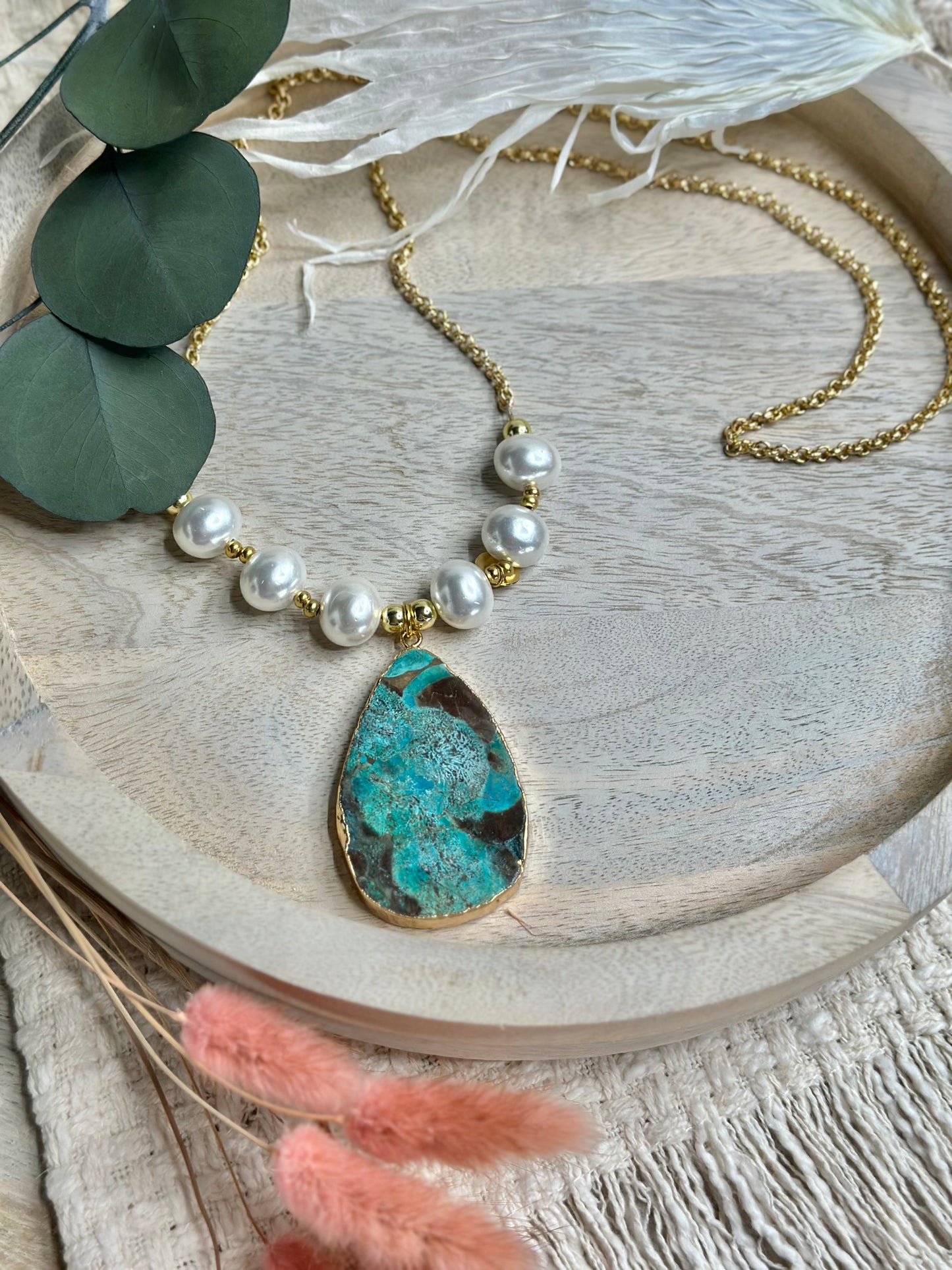 Turquoise drop necklace