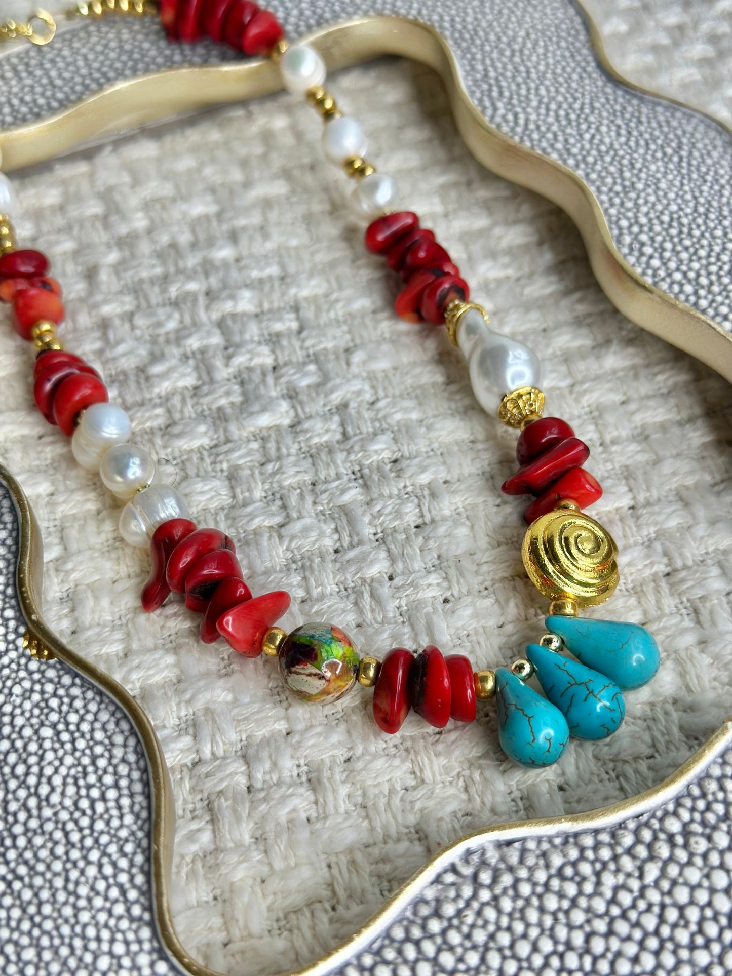 turquoise tears necklace