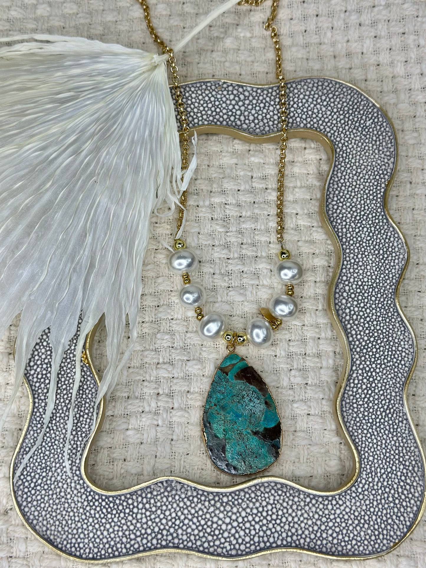Turquoise drop necklace