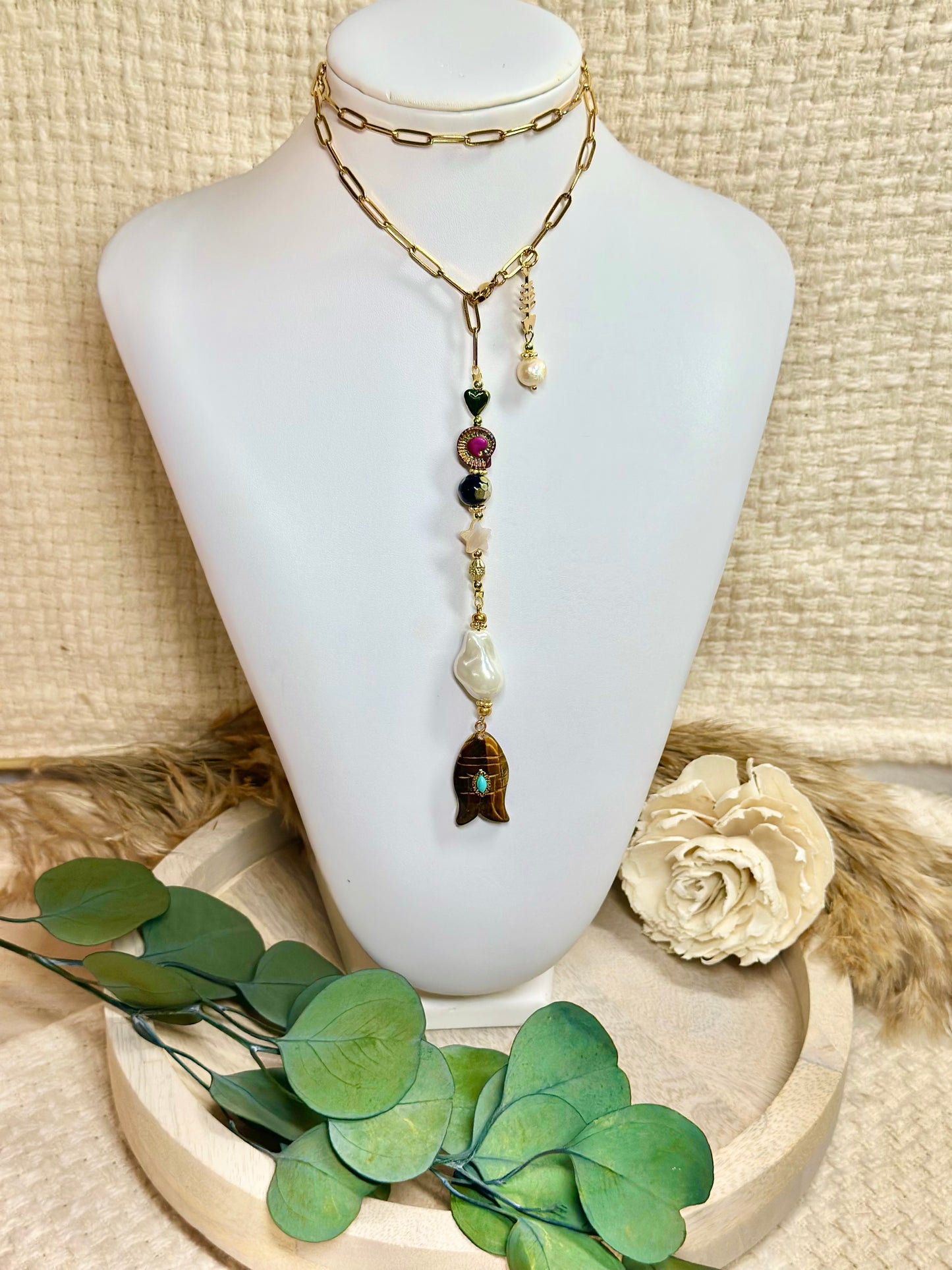 Pesca de semipreciosas necklace