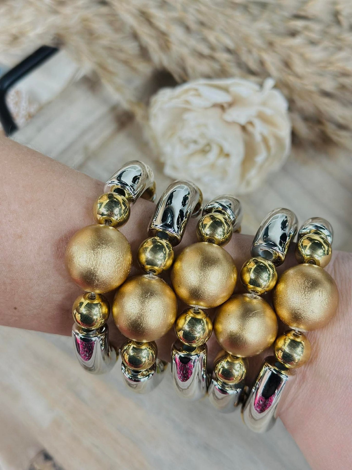 Tube & heart bracelet
