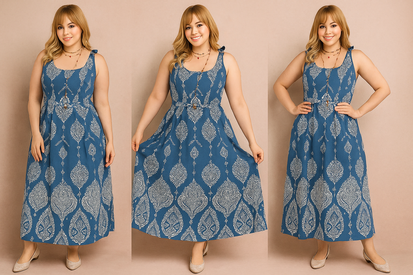 Jean Boho maxi dress