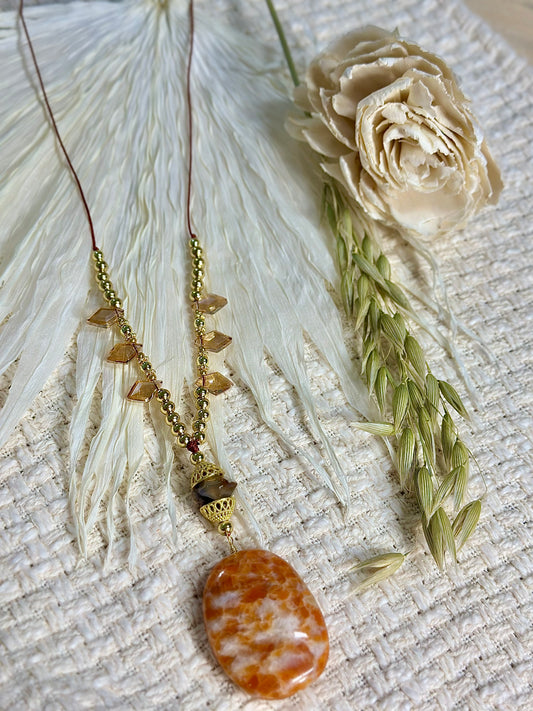 Glamy Fire cord necklace