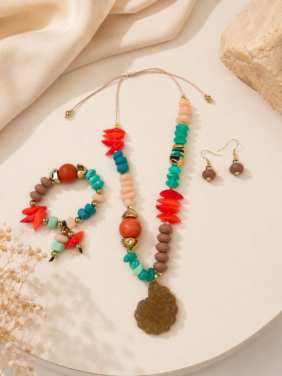 Coral del Caribe LGA-Set 3 piezas🐚