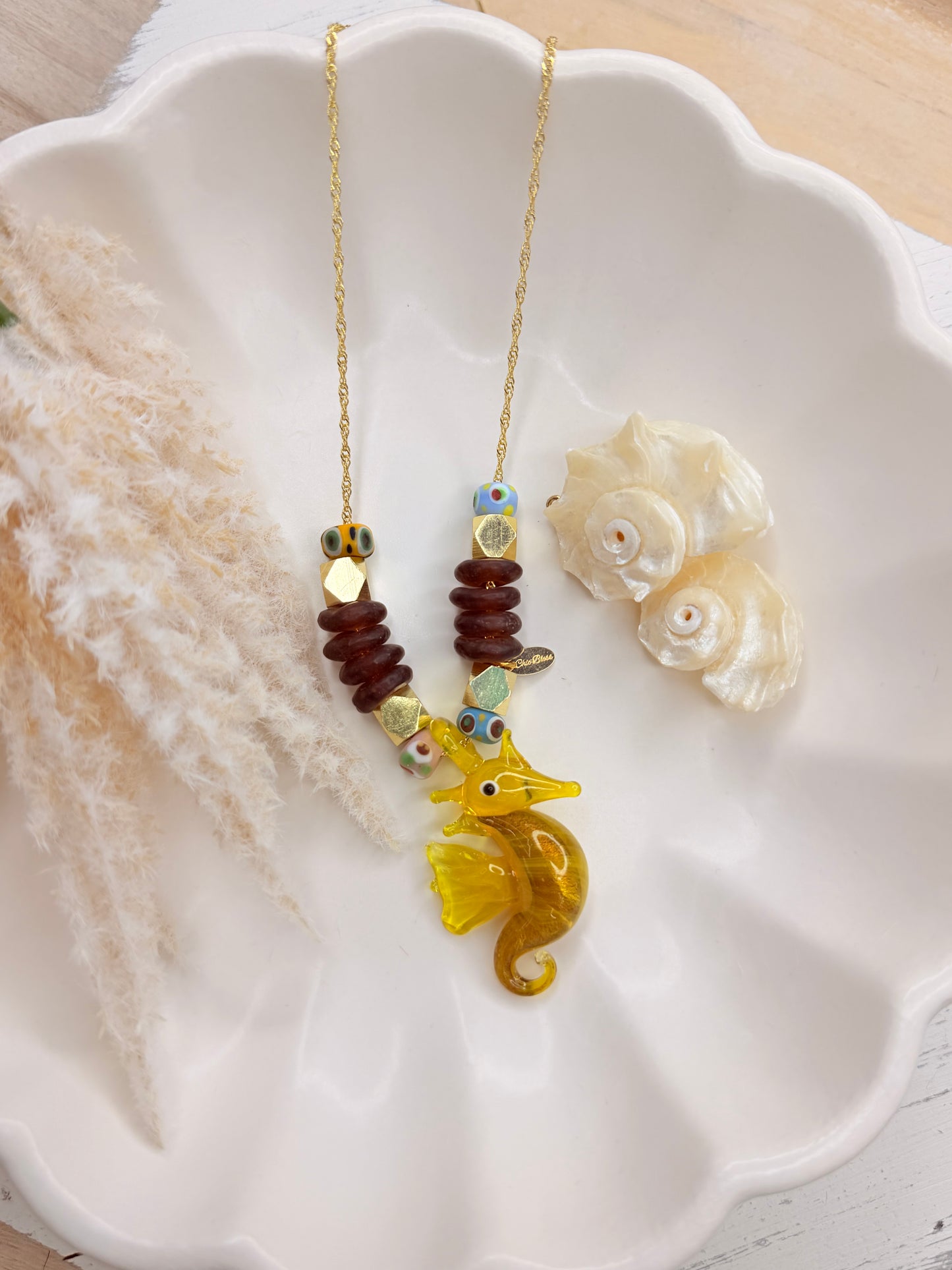 Seahorse Murano necklace