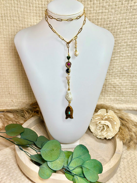 Pesca de semipreciosas necklace