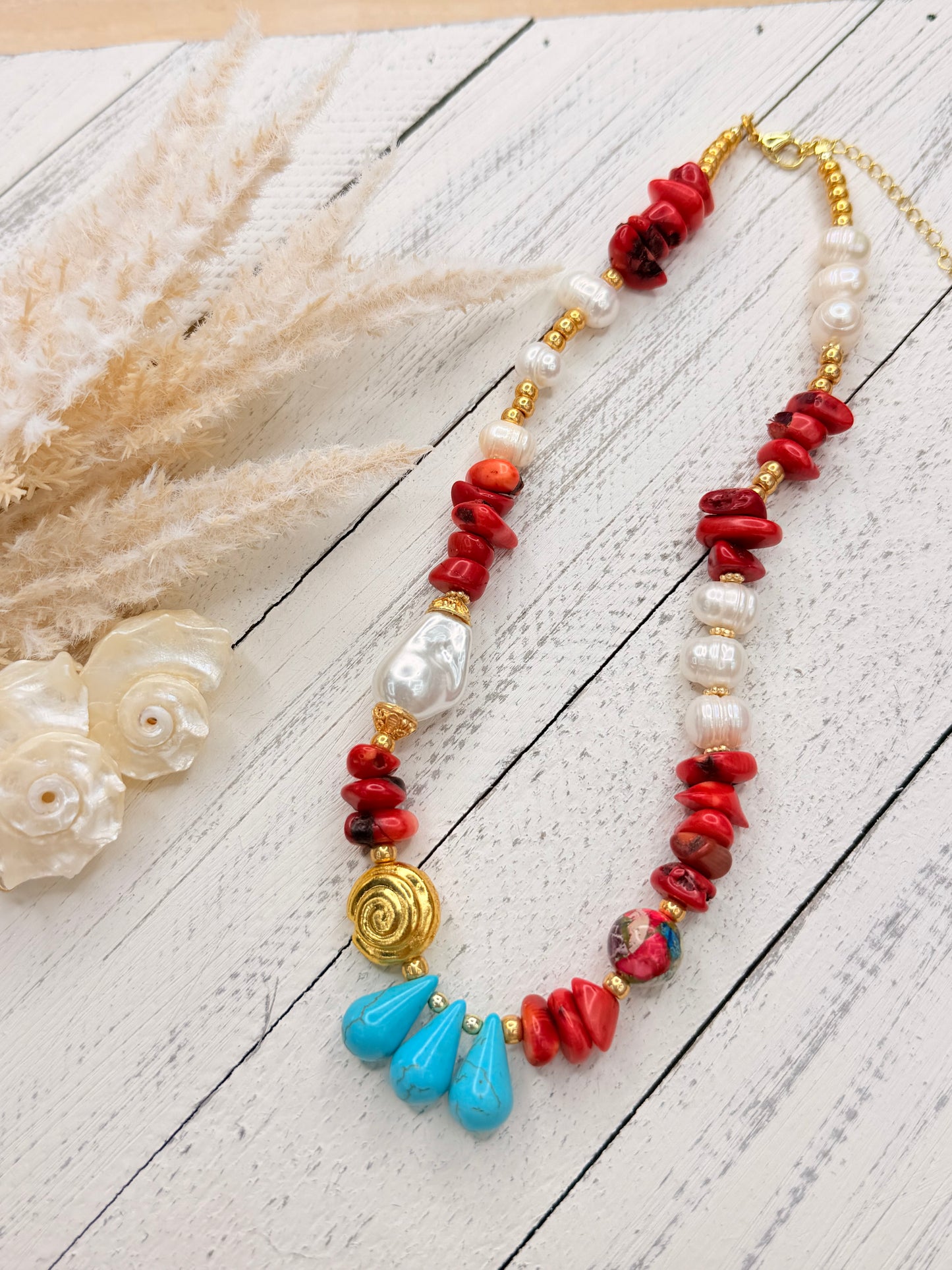 Turquoise tears necklace