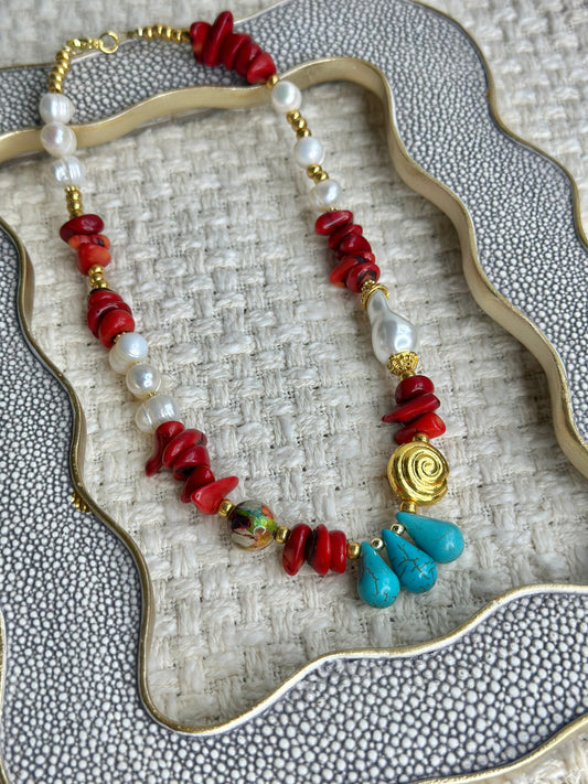 turquoise tears necklace