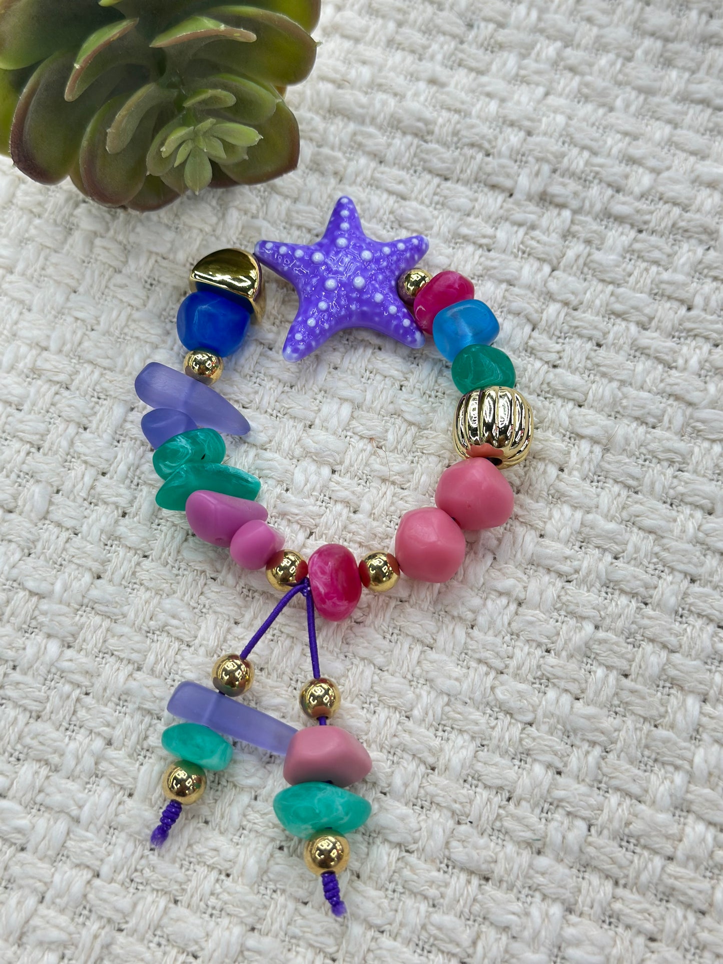Candy starfish bracelet (strechy)