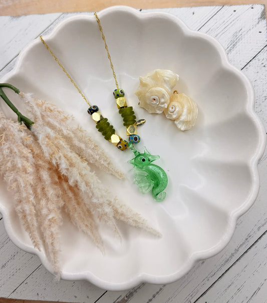 Seahorse Murano necklace
