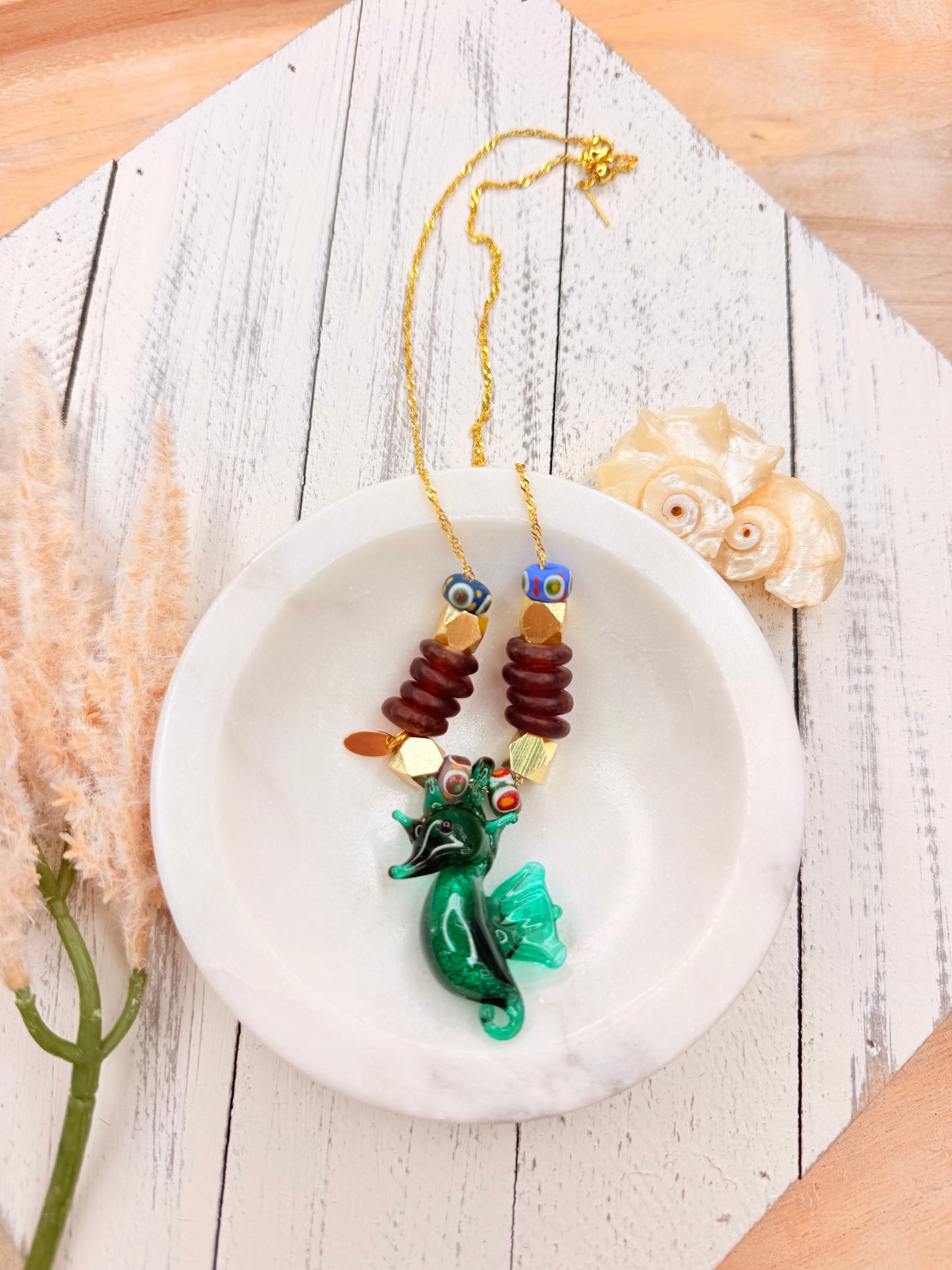 Seahorse Murano necklace