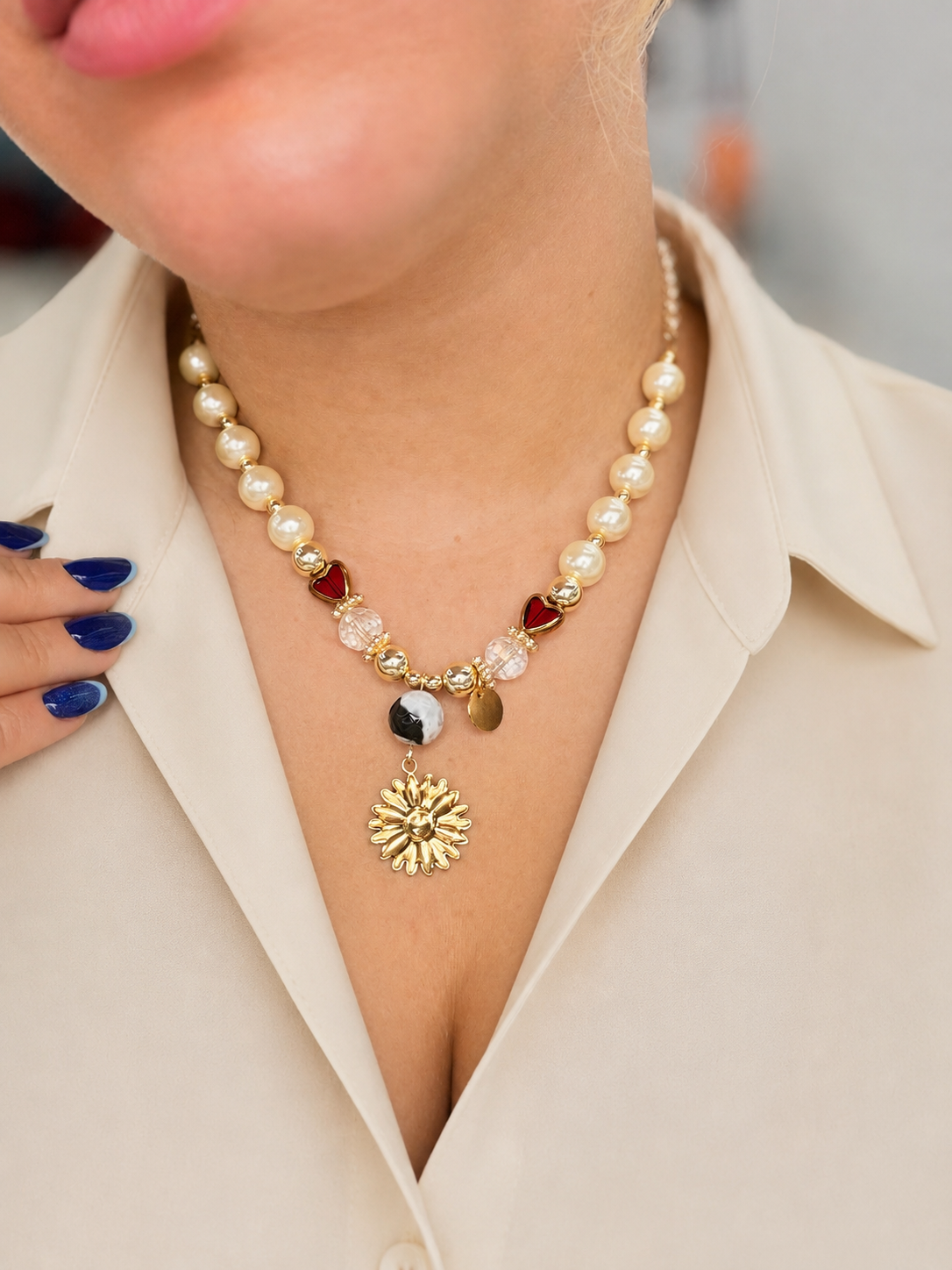 Perla del jardín necklace (precio del collar solo)