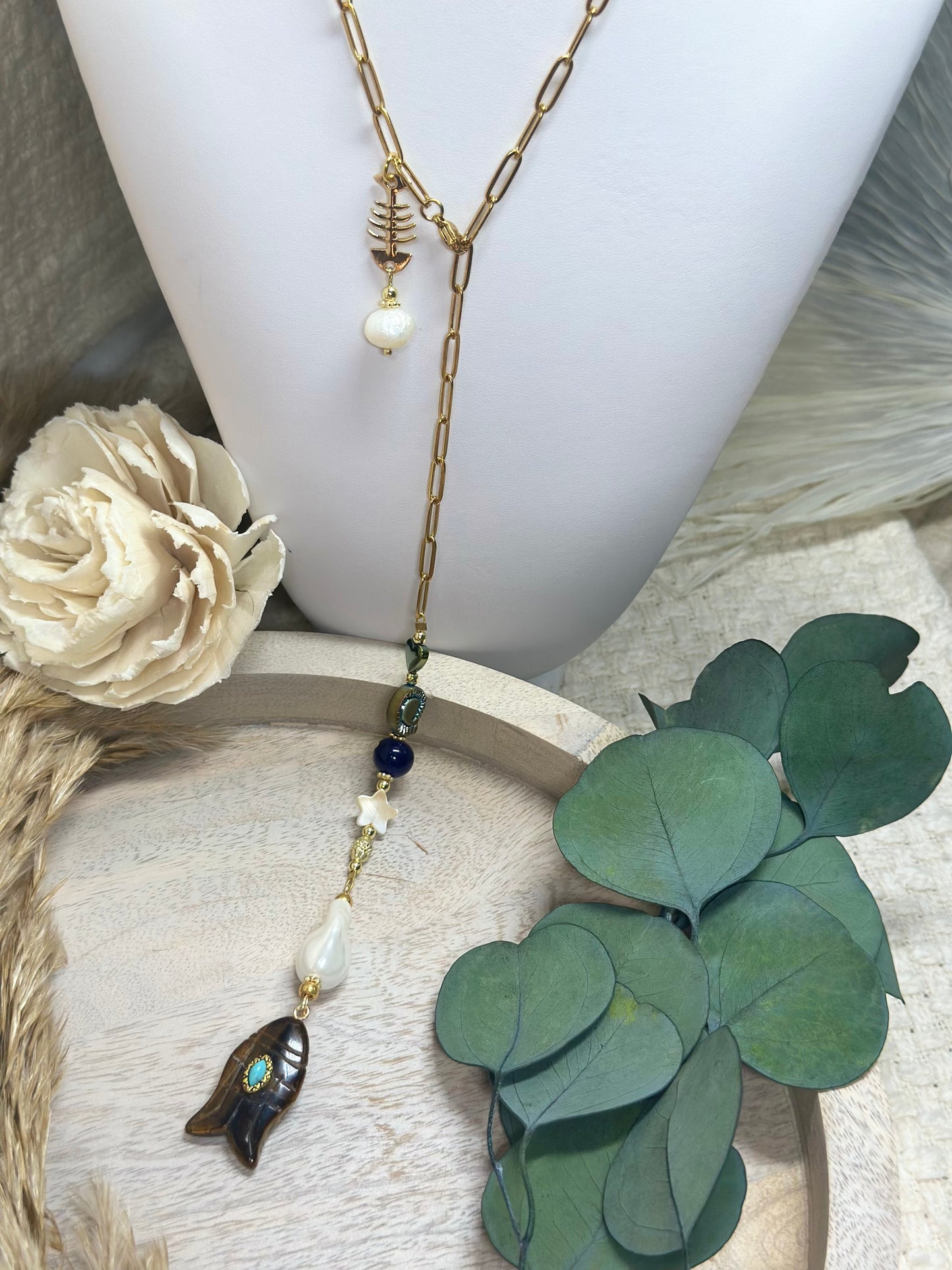 Pesca de semipreciosas necklace