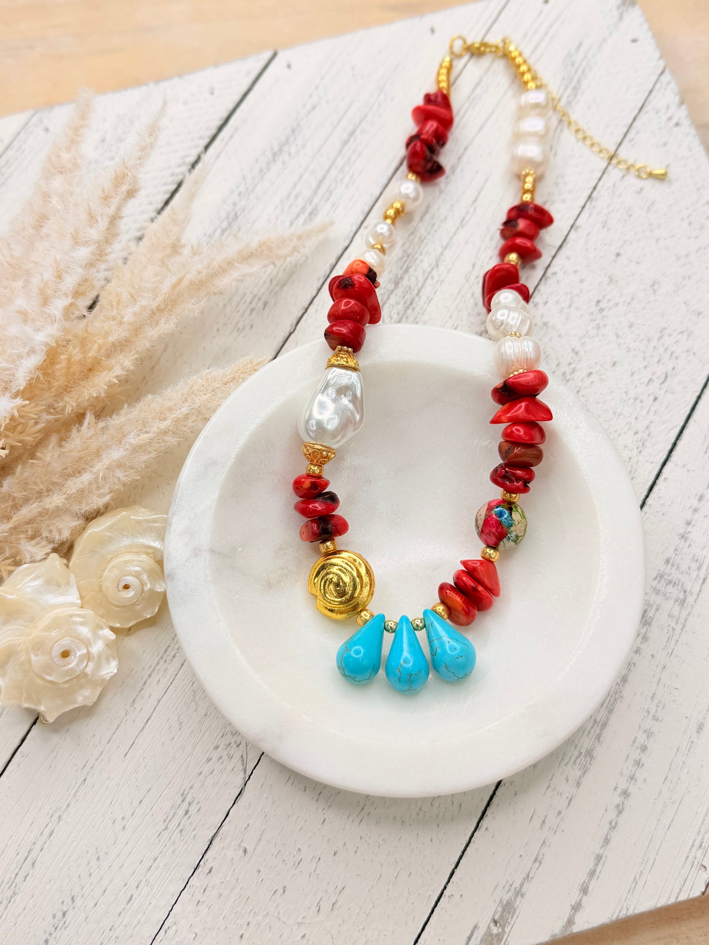 Turquoise tears necklace