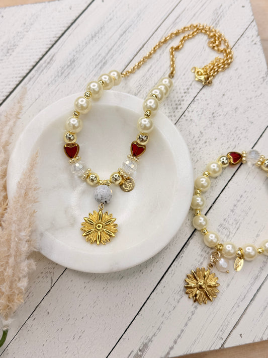 Perla del jardín necklace (precio del collar solo)