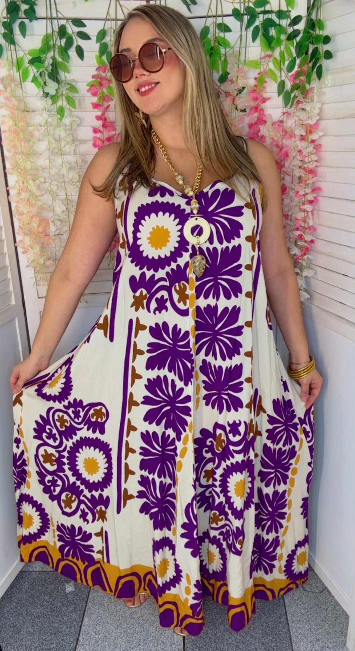 Romanée Purple Maxi Dress