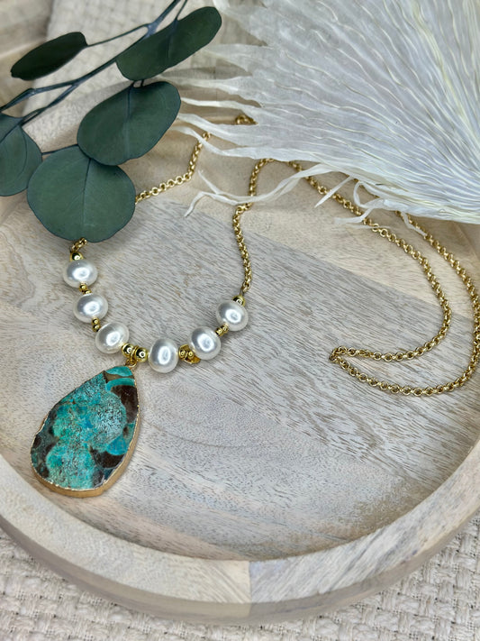 Turquoise drop necklace