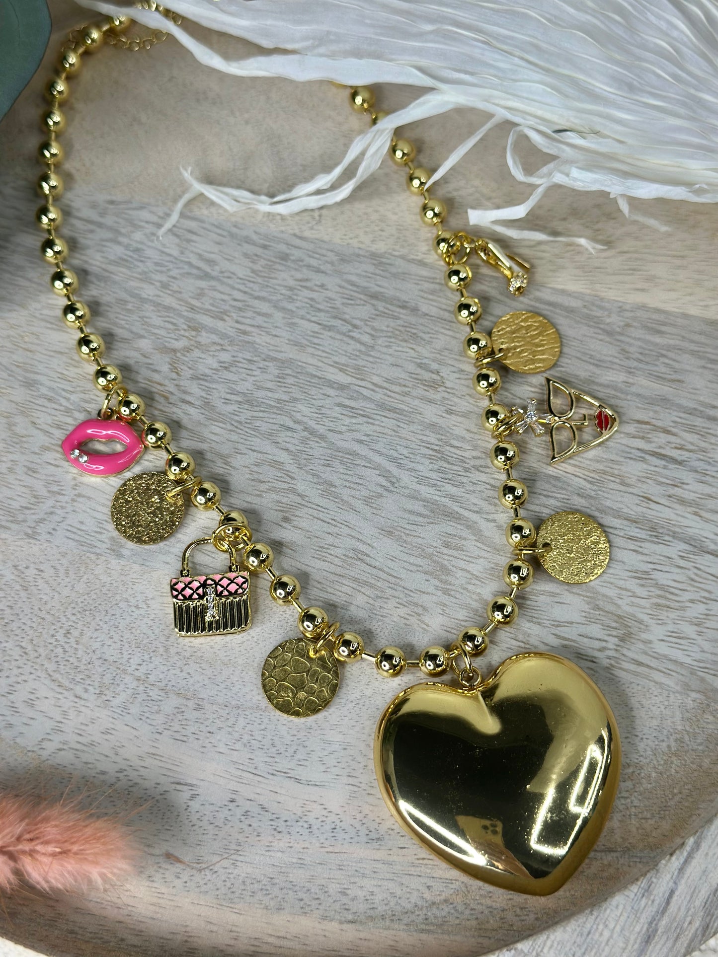 Rain of girly Charms necklace