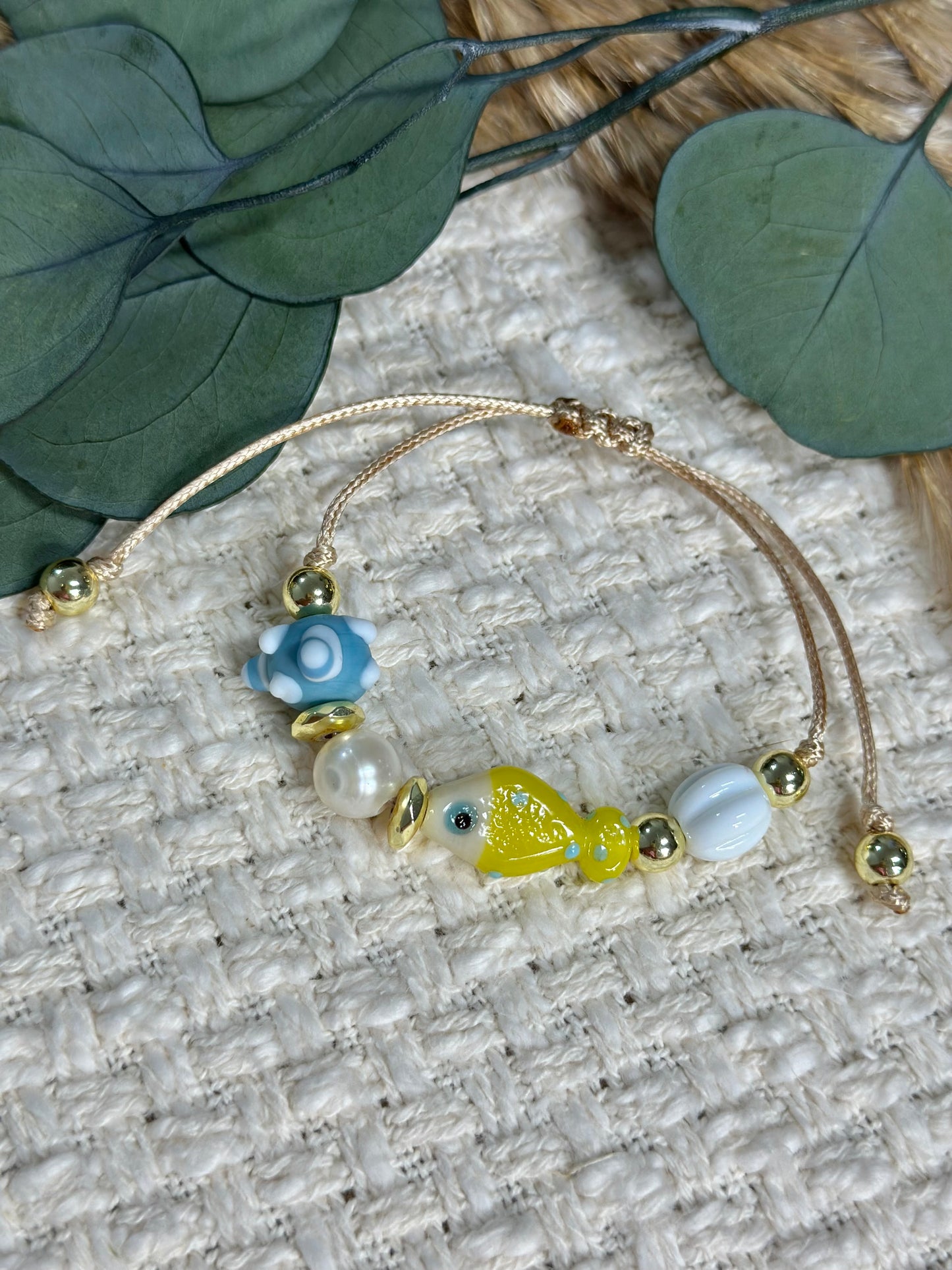 Bumpy Bead fish bracelet