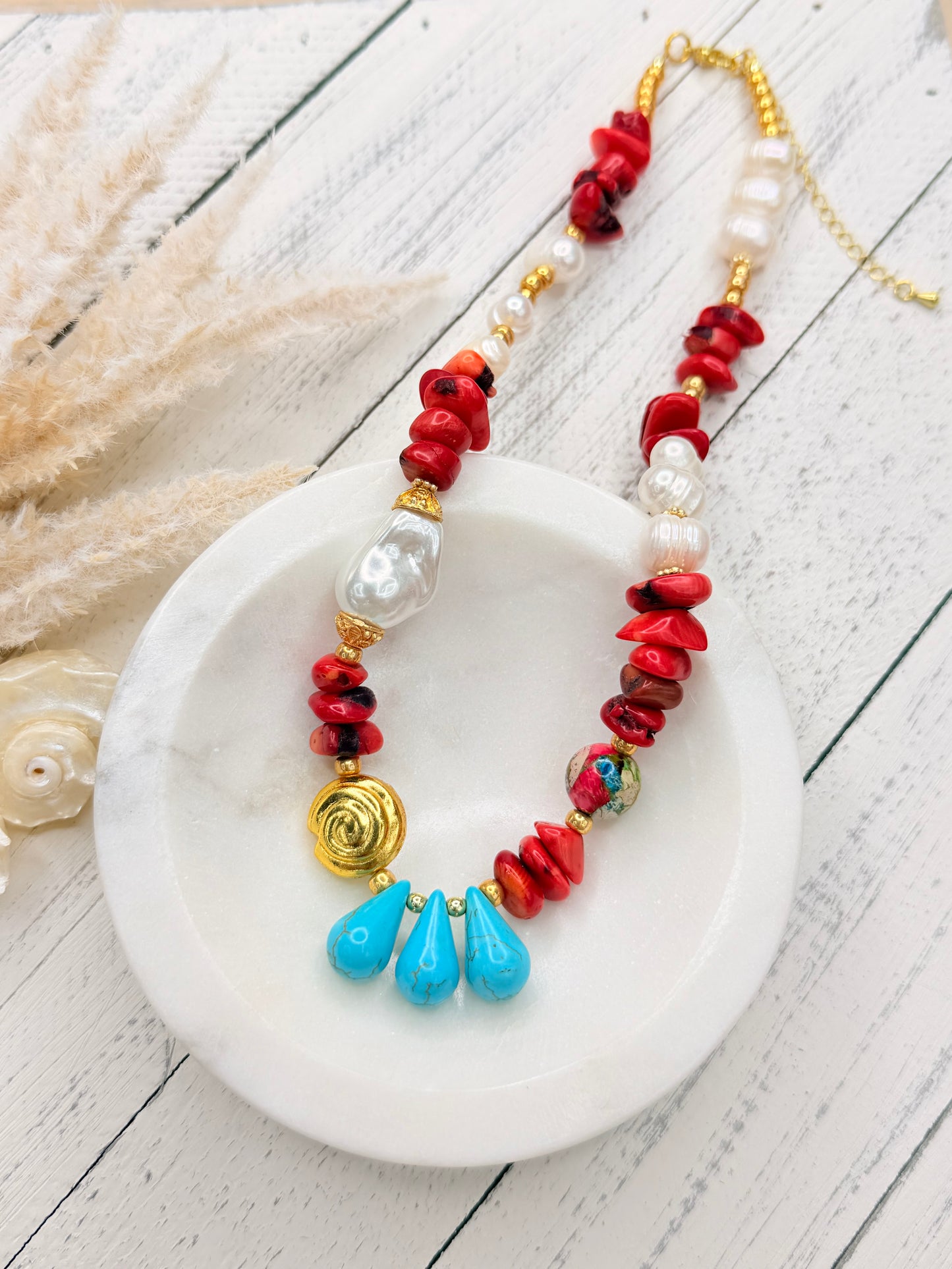 Turquoise tears necklace