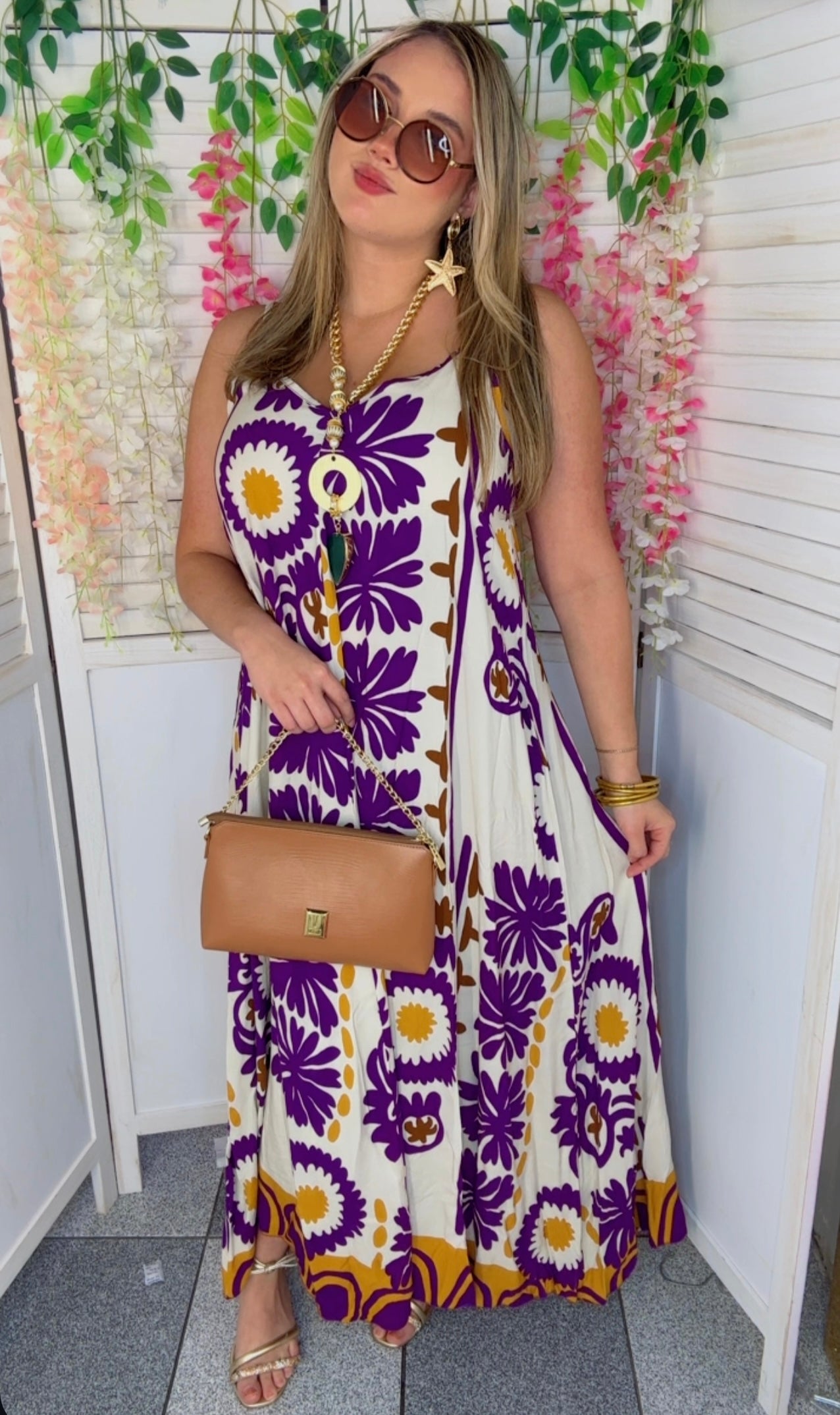 Romanée Purple Maxi Dress