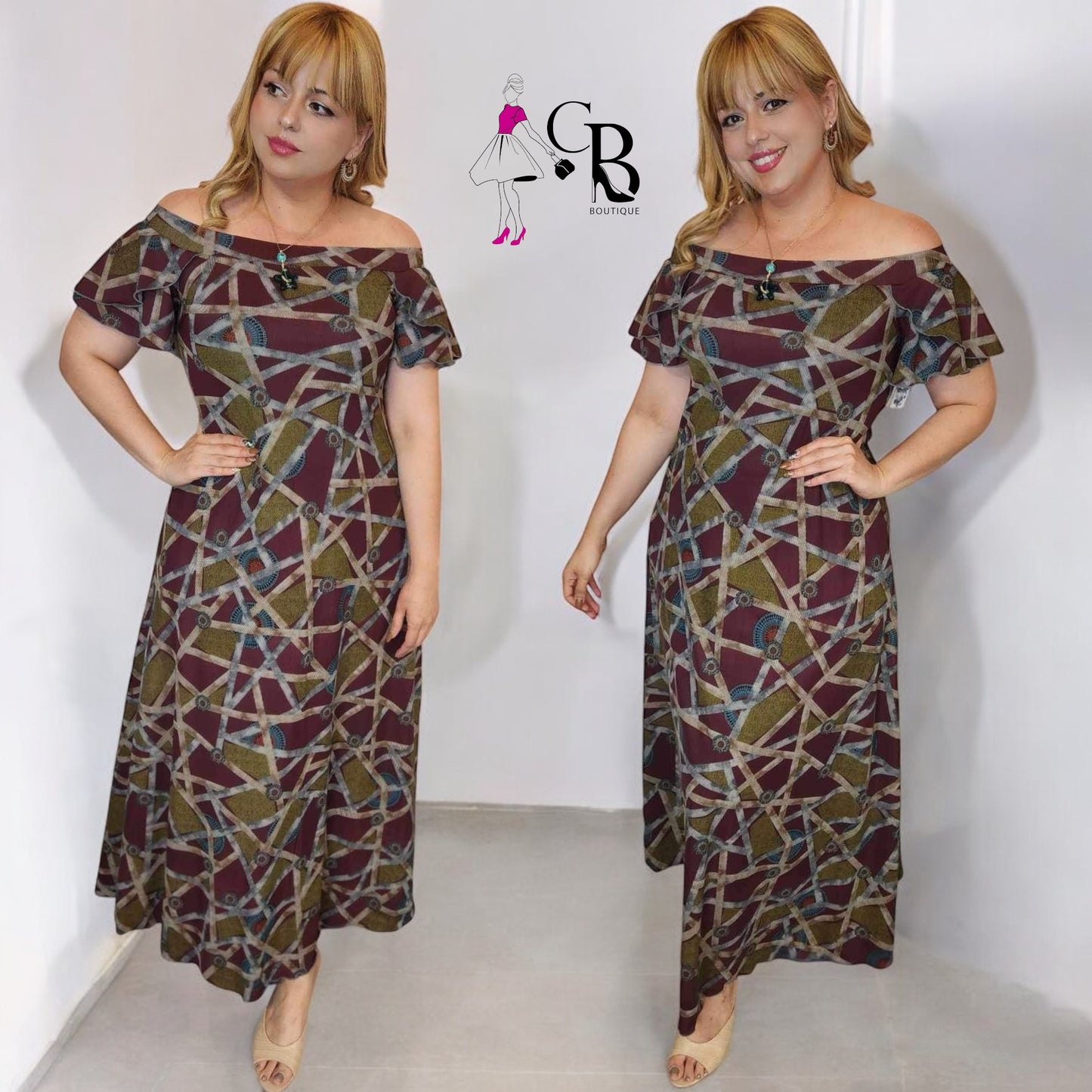 Geometric wine maxi