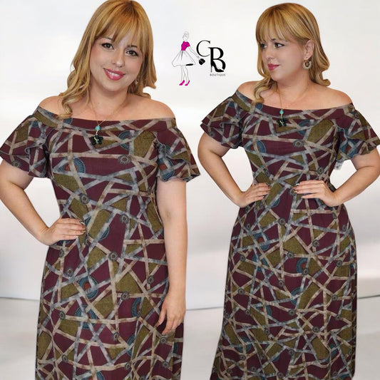 Geometric wine maxi