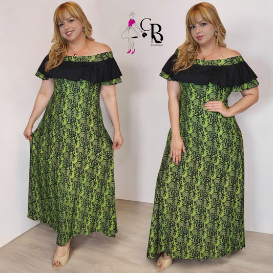 Madeline green maxi