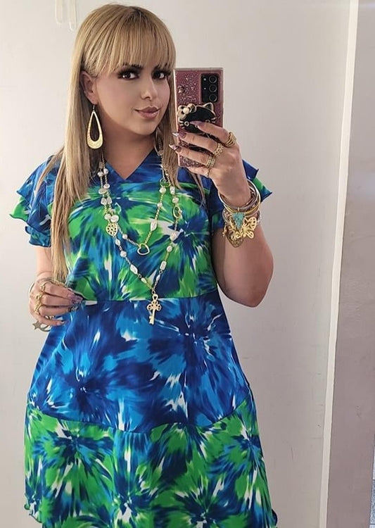 Tie Dye Spandex Dress